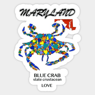 Maryland Blue Crab, Love in Blues Sticker